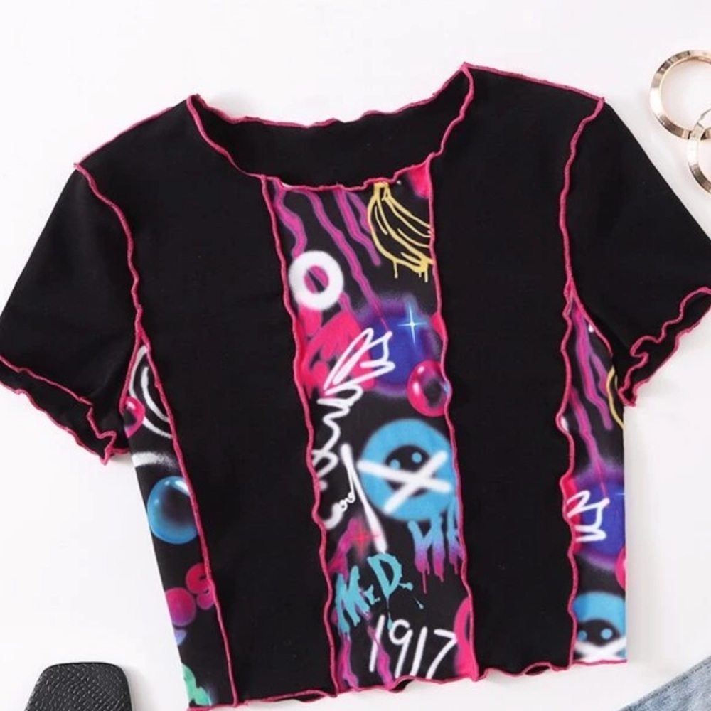 Graphic crop top